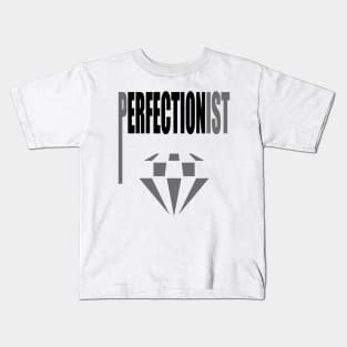 Perfectionist Perfection Lover OCD Perfectionism Diamond Symbol Kids T-Shirt